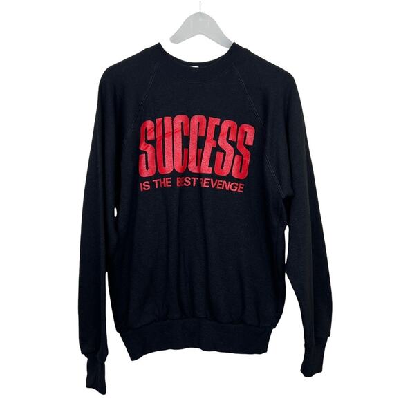 Vintage Crewneck Sweatshirt Success is the Best Revenge Size Large - Picture 5 of 8